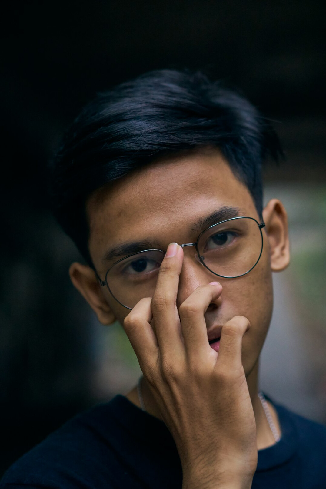 person looking worried